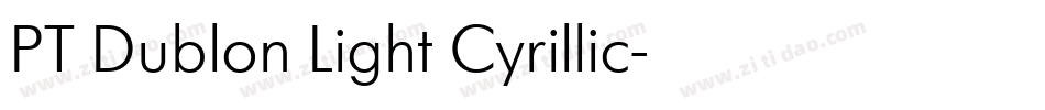 PT Dublon Light Cyrillic字体转换